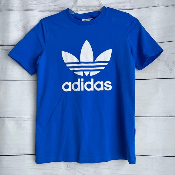 adidas Tops - Adidas Women’s Small Blue/White Short Sleeve Shirt - SZ: Small